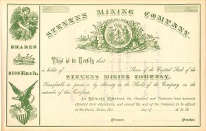 Stevens Mining Co. - Stock Certificate